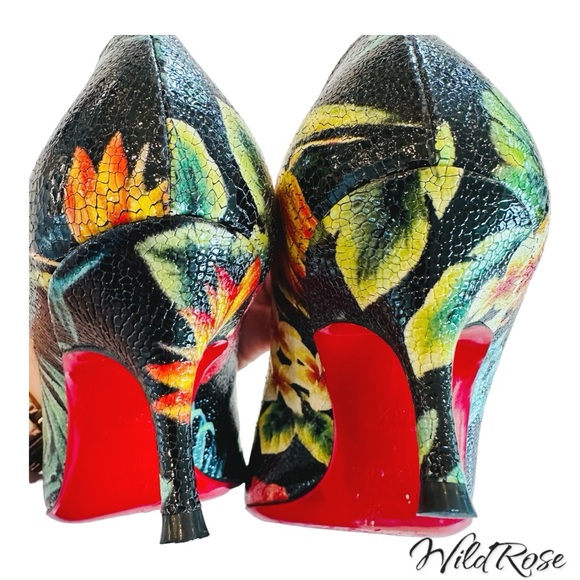 Christian Louboutin Pigalle Follies 55 Calf Hawaii Pointed Toe Heels SZ 35.5 - Picture 11 of 16